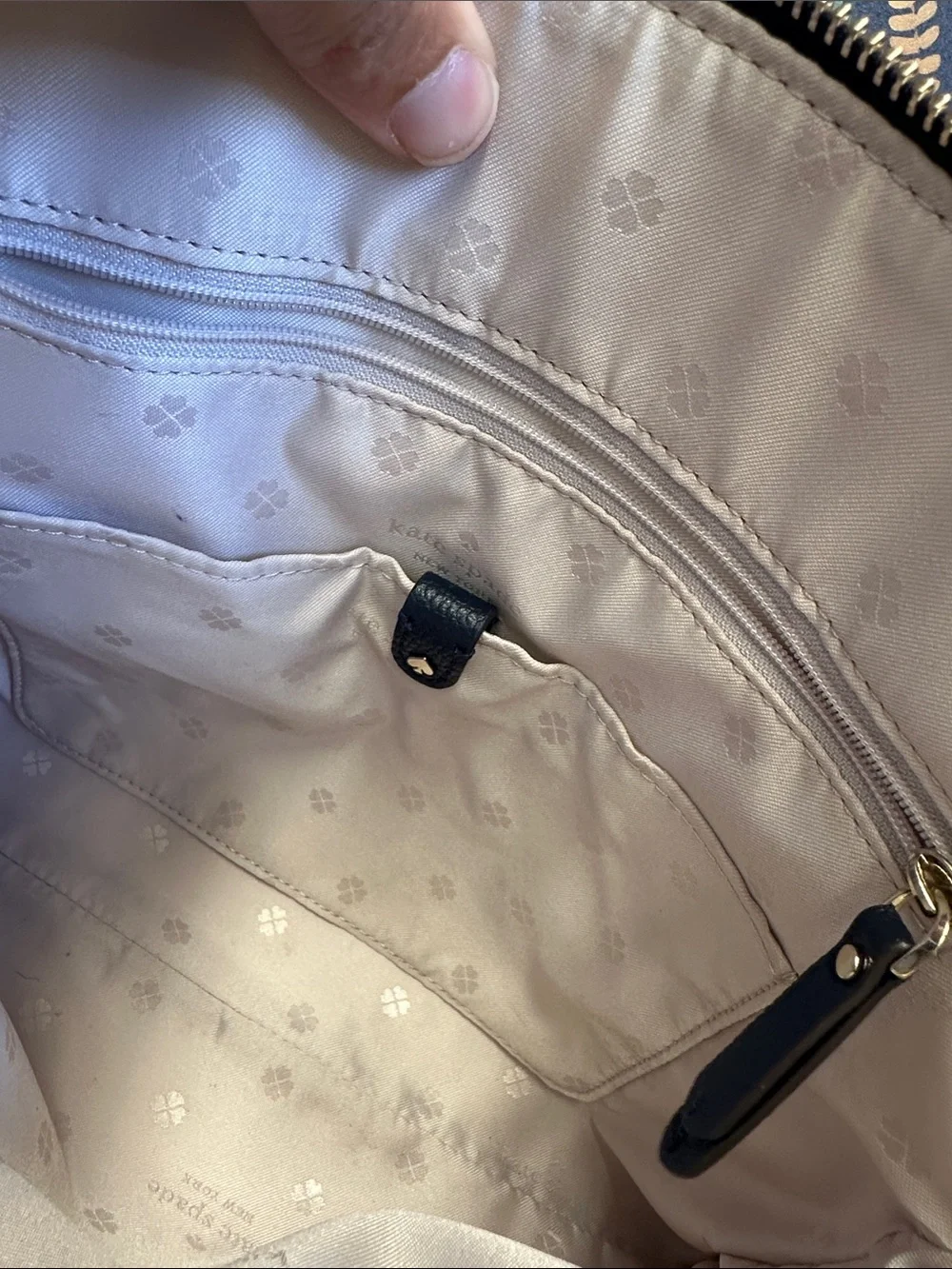 Kate Spade white leather bag with embellishments